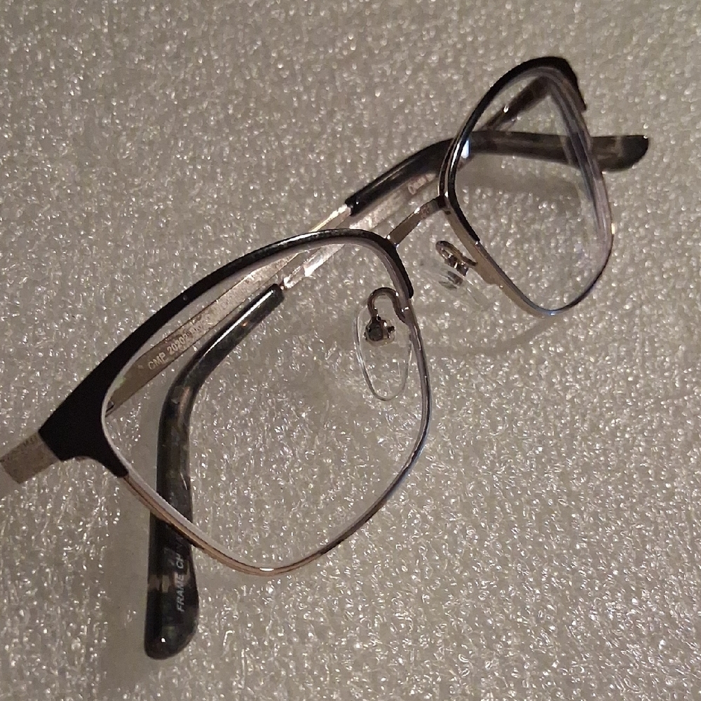 Chelsea Morgan Petite Modern Black and Silver Eyeglasses